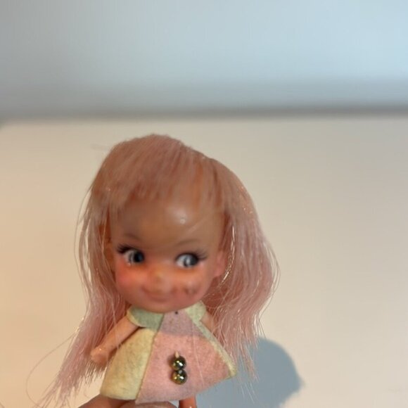 Vintage Lot Of 3 Liddle Kiddles red, pink & yellow hair used - Picture 8 of 10